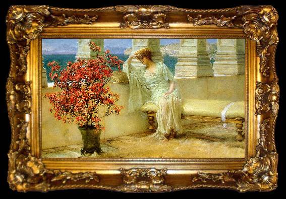 framed  Alma Tadema Her Eyes are with Her Thoughts, ta009-2